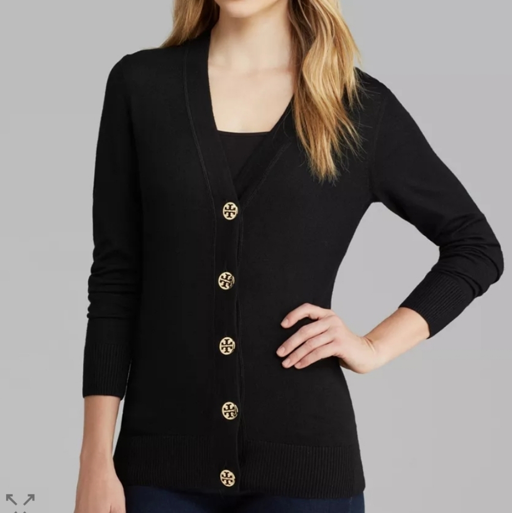 《 Tory Burch 》 Black Simone Cardigan